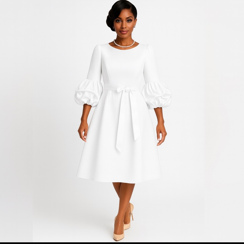 Dorinda Clark-Cole DCC Rose Collection White Dress - Size 12